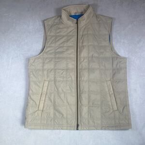 PAUL FREDRICK Mens XL Tan Puffer Vest
